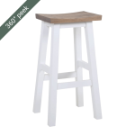 Havanna Ash Stool With A White Painted Base - Kitchen Stool
