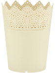 Round Vanilla Latte Crochet Planter 8X6X12CM - None Assorted
