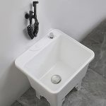 Yhdtuo Utility Mop Sink - Ty Free Standing Wash Station With Deep Basin For Garden Garage Schools Factories Hotels And Property