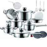 Smte 21 Piece Stainless Steel Pot Set With Keychain