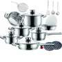 Smte 21 Piece Stainless Steel Pot Set With Keychain