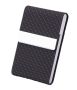 Black Carbon Business Card Holder With Magnetic Closure For Men Women