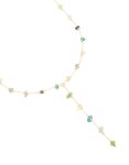 Goldair Gold Plated Green Blue Black Semi Precious Stone Y-necklace