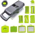 14 Piece Multifunctional Vegetable Slicer Plastic Slicer Kitchen Plastic Grater & Slicer