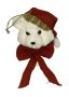 Xmas Decor Bear White Red / Green