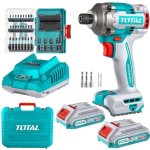 Total Tools - Cordless Impact Driver Kit With 33 Pce Bits & Socket Set