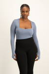 Giana Square Neck Bodysuit - Flintstone - M