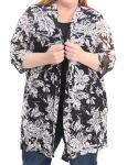 Ladies Printed Mesh Gilet - 60 Blk wht