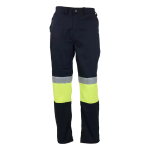 Navy Lime Reflective Working Trouser - Navy lime 50
