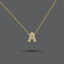 Diamond Pave Set Initial Necklace