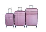 Smte 3-PIECE Travel 28-INCH Luggage Suitcase Set Stylish Pink With Keychain