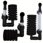 1PC Aquarium Biochemical Sponge Filter Silent Air-driven Single Black Sponge Submersible Fish Tank Filtration With 4CM Suction C