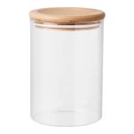 Canister Borosilicate Glass With Bamboo Lid