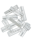 White Pleater Hooks - 25 Pieces None