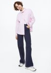 Wide Twill Trousers - Dark Blue
