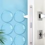 6PCS Clear Round Door Handle Bumpers - Self-adhesive Soft Rubber Wall Protectors For Home & Office Decor