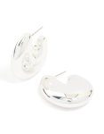 Silver Thick Bubble Hoop Earrings