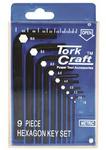 Tork Craft Hex Key Set 9PC 1.5-10MM Crv In Plastic Case