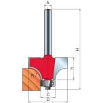 Roundover Router Bit D-63.5MM X H-31.25MM X H-79.8MM X C-12.7MM X R-25.4MM X A-1 2" 34-13250P