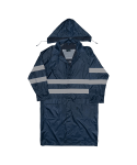 Polyester Pvc Reflective Calf Length Rain Coat