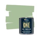 The One All-in-one Paint & Primer - Light Green Matte 33.8 Fl OZ 1 L 1 Coat Formula Easy Indoor & Outdoor Decorating For Home
