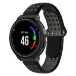Double Colour Silicone Sport Watch Band For Garmin Forerunner 220 Approach S5 S20 Black Grey