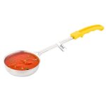 Restaurantware Met Lux 5 Ounce Portion Ladle 1 With Yellow Handle Portion Serving Spoon - Does Not Corrode Dishwashable Stainles