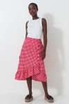 Frill Bottom Skirt - 16 Red
