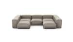 U-shape Sofa - Velvet - Stone - 314CM X 199CM