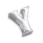 A3 - 925 Sterling Silver A-z Letter Initial European Charm Bead - Y