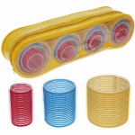 Cling Hook & Loop Hair Perm Curlers Coloured Assorted Sizes 12 PACK