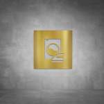 Washing Room Sign - Brushed Brass