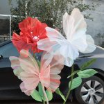 1PC New 50CM Three-dimensional Butterfly Silk Magic Color Butterfly Outdoor Wedding Photoshoot Decoration Window Wedding Decorat