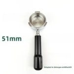Coffee Accessories Bottomless Portafilter Compatible For 51MM Black Hand