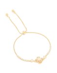 Goldair Gold Plated Cubic Zirconia Flower Baguette Toggle Bracelet