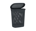 Laundry Bin And Lid Charcoal 60L