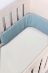 Duck Egg Muslin Cot Bumper - Cover & Inner