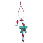 Resin Hanging Christmas Decoration Candy Cane 14CM