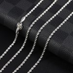Twist Chain Necklace Size 40.64 Cm 45.72 Cm 50.8 Cm 55.88 Cm 60.96 Cm 66.04 Cm 71.12 Cm 76.2 Cm Father's Day Gift