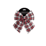 Bow 24CM Plaid - White & Red