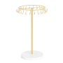 22 Hooks Metal Rotating Display Stand Jewellery Organiser For Pendant