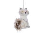 Fox With Faux Fur 7X5X5CM