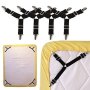 4 Pcs Bed Sheet Clip Holder Elastic Mattress Blankets Grippers Cover Fasteners With Metal Clip