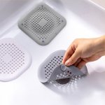 1PC Square Drain Cover For Shower 13.97CM Drain Hair Catcher Flat Silicone Plug Filter For Bathroom And Kitchen Shower Drain Pro