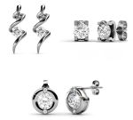 DESTINY Lee 3 Pair Earring Set Crystals From Swarovski