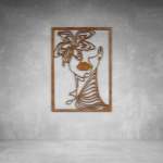 Lady Blossom Wall Art - 1000 X 750 X 20 Rust Coat Indoor
