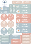 School Labels : Daisy Theme