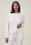 Cotton On Super Soft Long Sleeve Crew - Cream