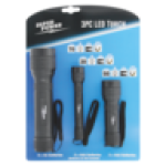 Black LED Voyager Torch Set 3 Piece