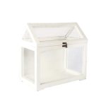 Gift Card Box Mesh & Wood Box White 35X35X20CM